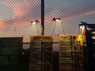 3100 scoreboard at sunset